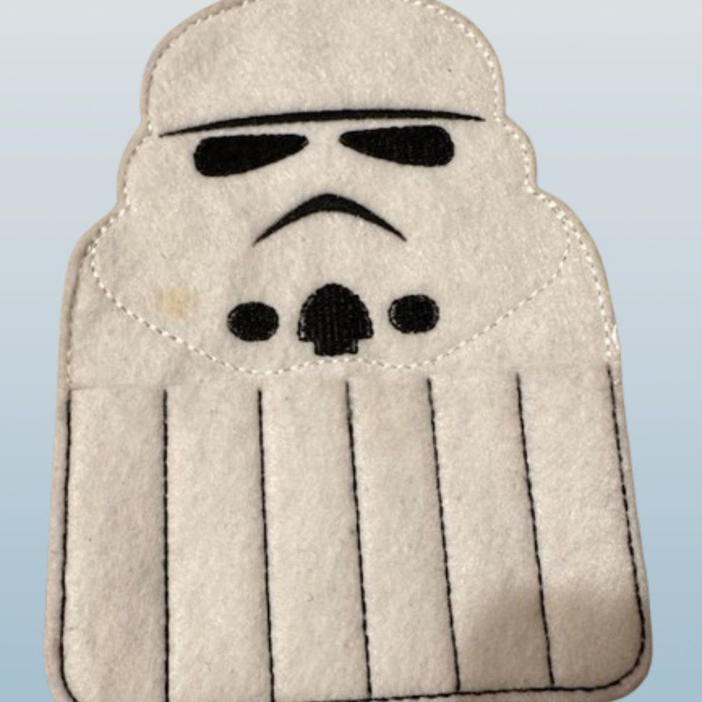 Storm Trooper from Star Wars Inspired Felt Crayon Roll  STORM  Handmade